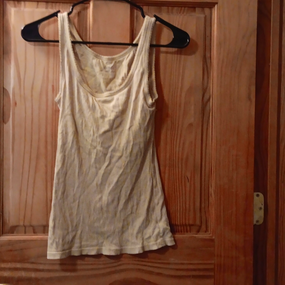 Cream tank top with support